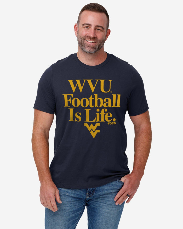 West Virginia Mountaineers Football is Life T-Shirt FOCO - FOCO.com