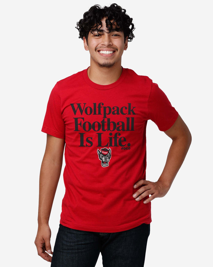 NC State Wolfpack Football is Life T-Shirt FOCO - FOCO.com