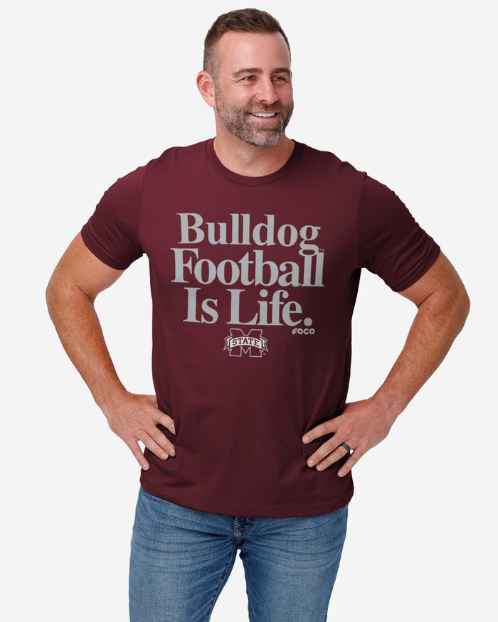 Mississippi State Bulldogs Football is Life T-Shirt FOCO - FOCO.com