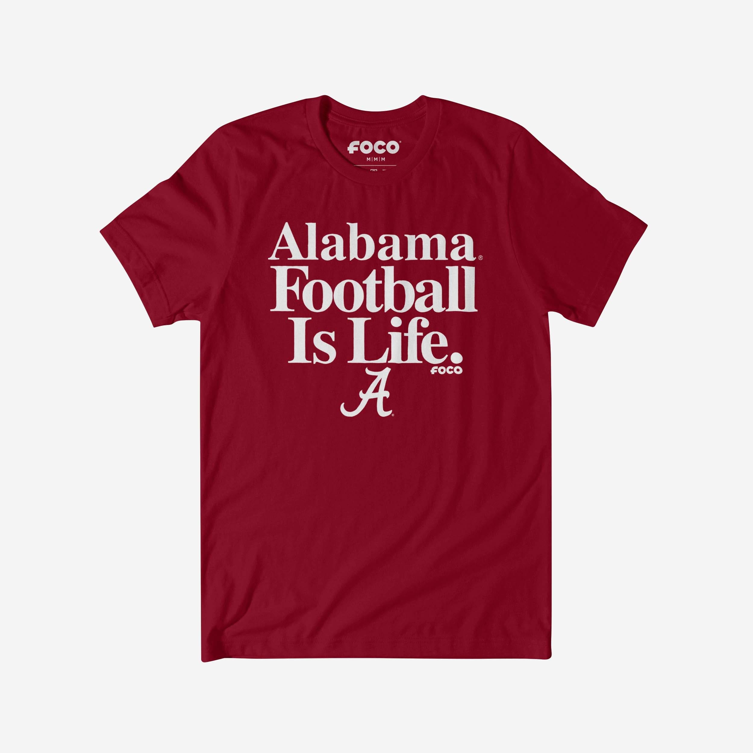 Alabama アメリカンフットボールシャツ S 17 Alabama Crimson Tide Football is Life T-Shirt FOCO