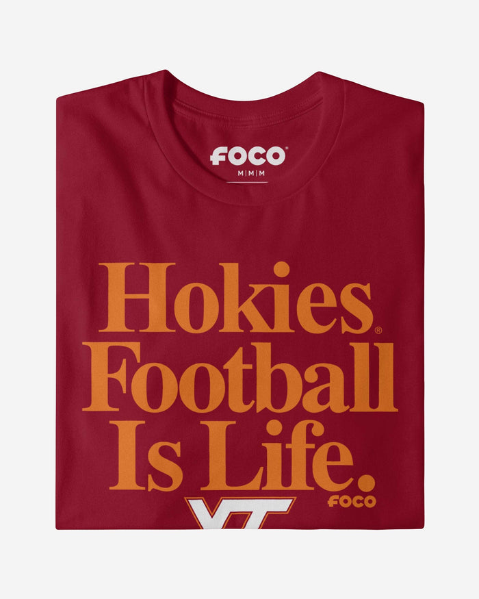 Virginia Tech Hokies Football is Life T-Shirt FOCO - FOCO.com