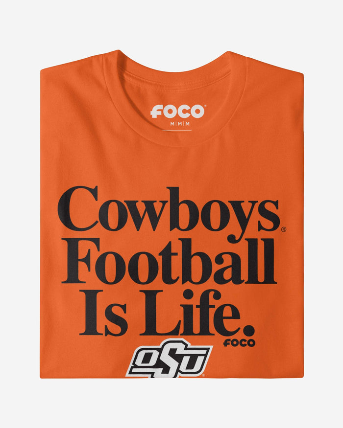 Oklahoma State Cowboys Football is Life T-Shirt FOCO - FOCO.com