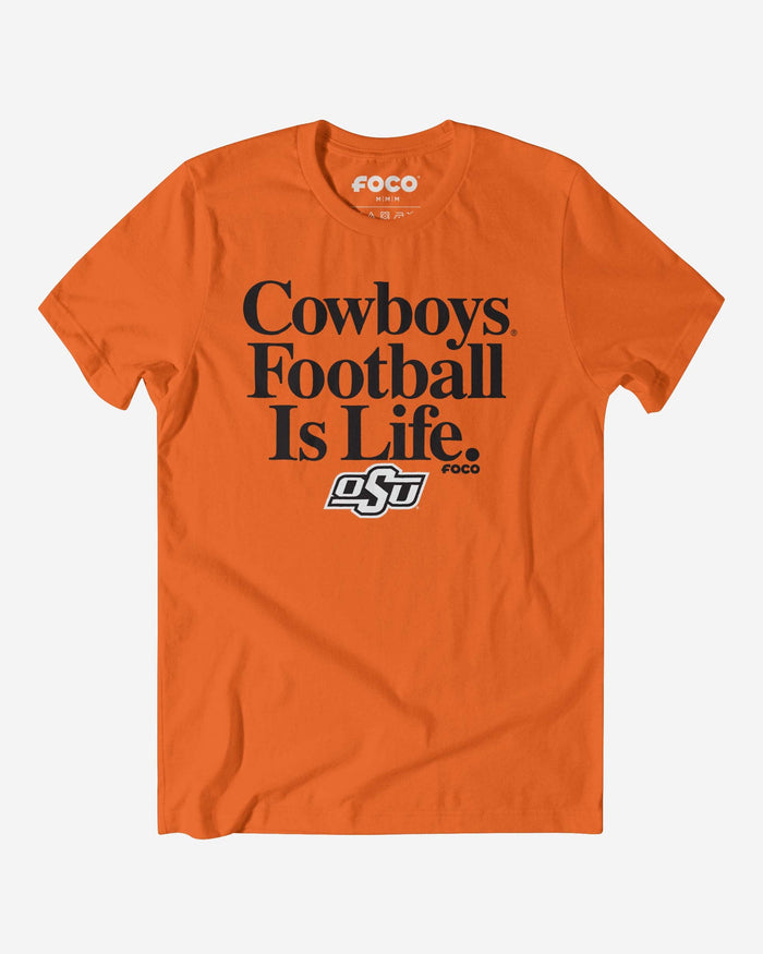 Oklahoma State Cowboys Football is Life T-Shirt FOCO S - FOCO.com