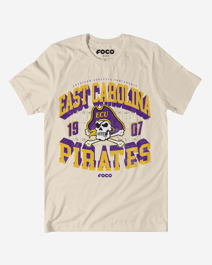 East Carolina Pirates Field Arched Wordmark T-Shirt FOCO S - FOCO.com