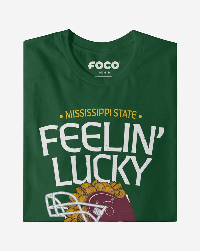 Mississippi State Bulldogs Feelin Lucky Helmet T-Shirt FOCO - FOCO.com