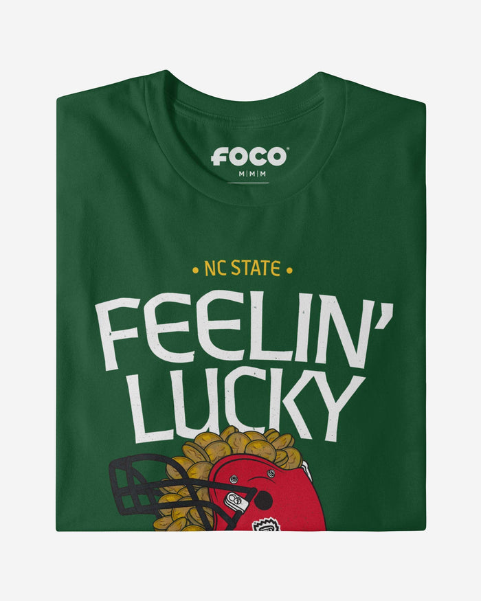 NC State Wolfpack Feelin Lucky Helmet T-Shirt FOCO - FOCO.com