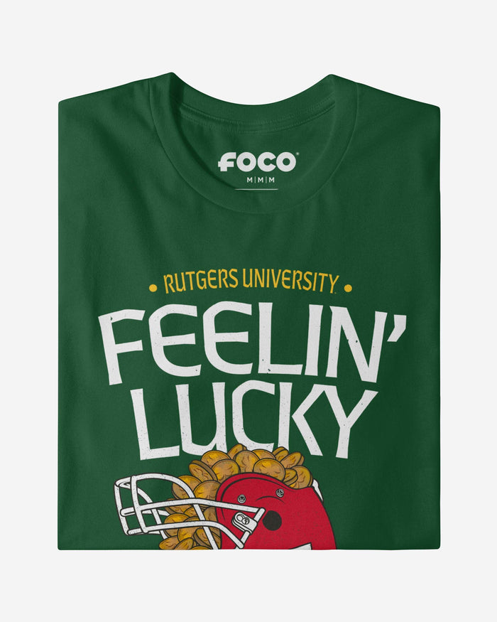 Rutgers Scarlet Knights Feelin Lucky Helmet T-Shirt FOCO - FOCO.com
