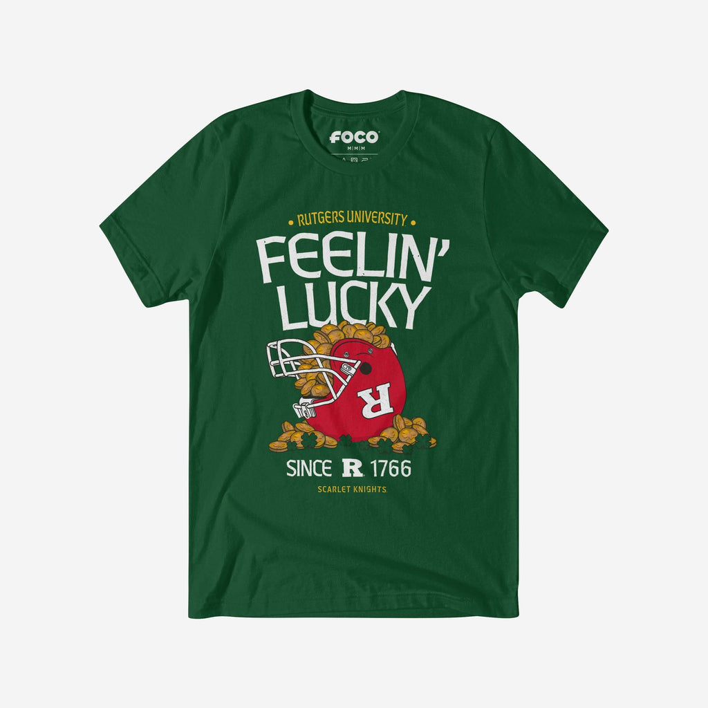 Rutgers Scarlet Knights Feelin Lucky Helmet T-Shirt FOCO - FOCO.com