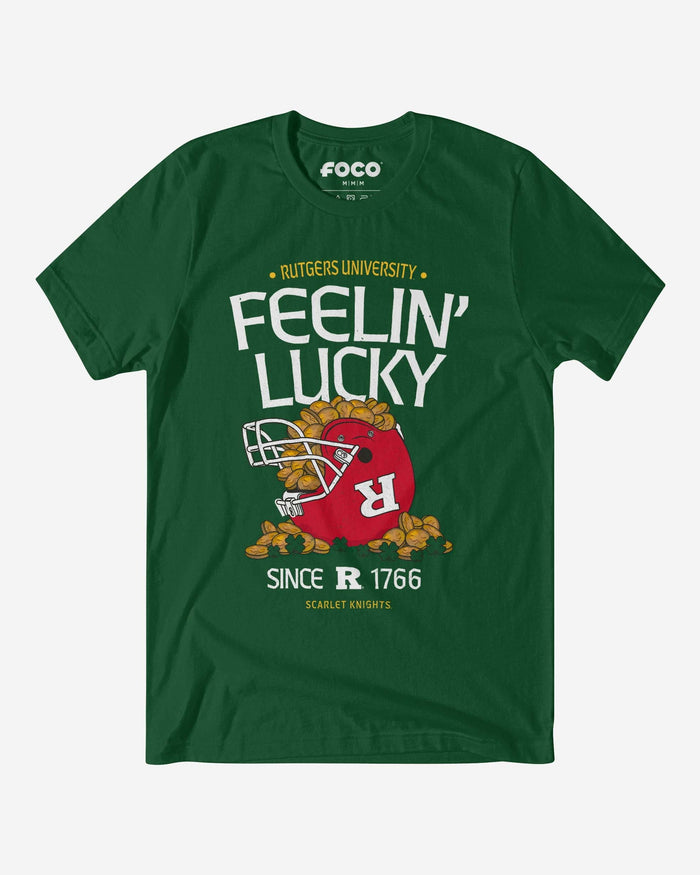 Rutgers Scarlet Knights Feelin Lucky Helmet T-Shirt FOCO - FOCO.com