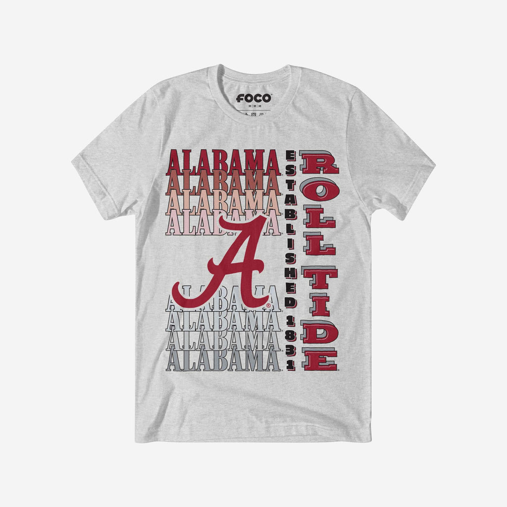 Alabama Crimson Tide Gradient Wordmark T-Shirt FOCO S - FOCO.com