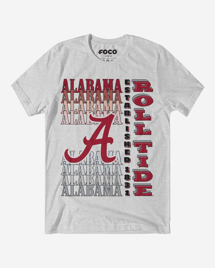 Alabama Crimson Tide Gradient Wordmark T-Shirt FOCO S - FOCO.com