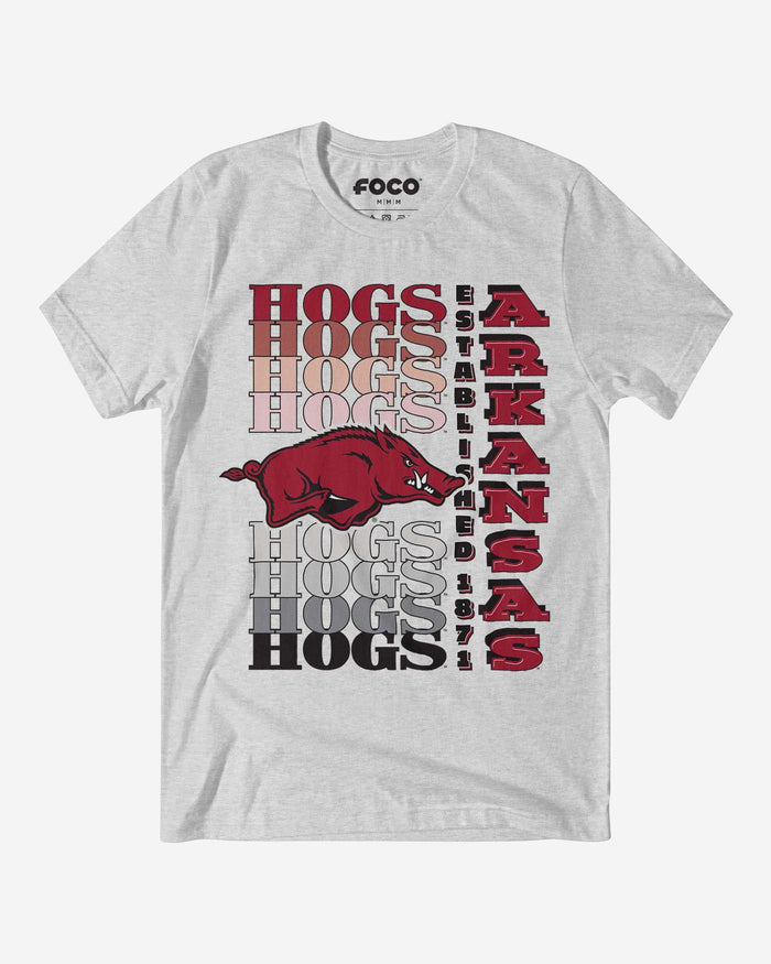Arkansas Razorbacks Gradient Wordmark T-Shirt FOCO S - FOCO.com