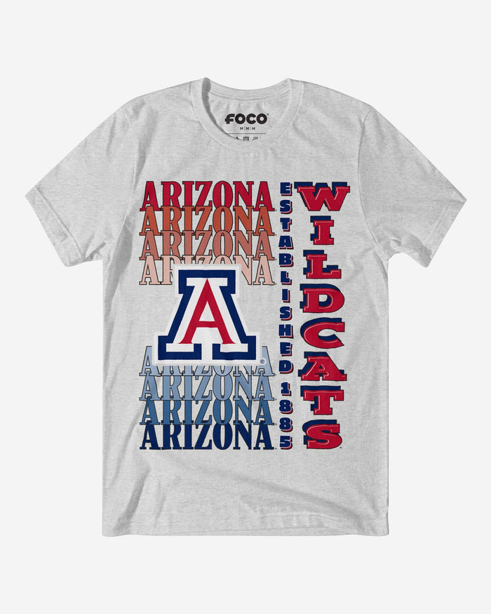 Arizona Wildcats Gradient Wordmark T-Shirt FOCO S - FOCO.com