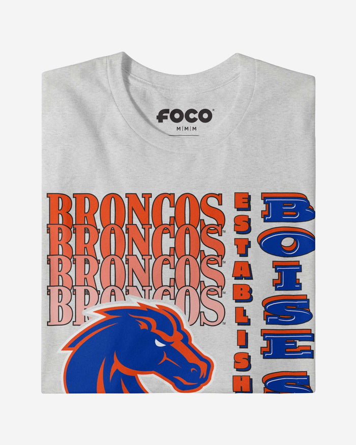 Boise State Broncos Gradient Wordmark T-Shirt FOCO - FOCO.com