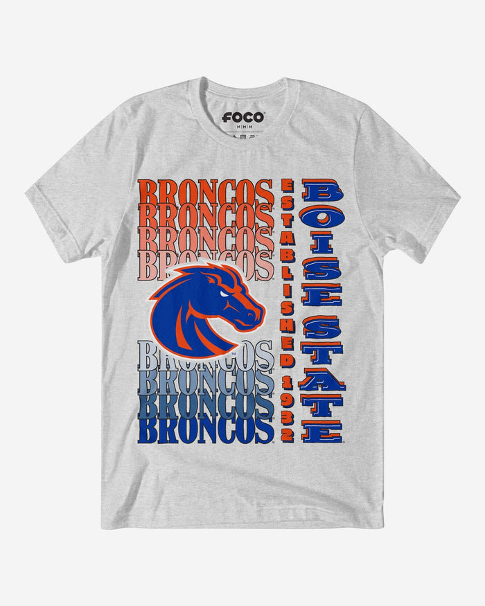 Boise State Broncos Gradient Wordmark T-Shirt FOCO S - FOCO.com