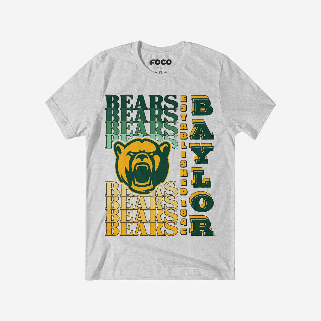 Baylor Bears Gradient Wordmark T-Shirt FOCO S - FOCO.com