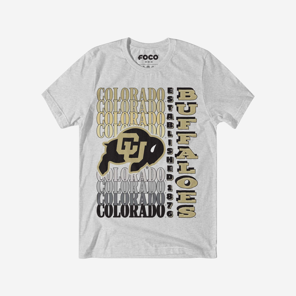 Colorado Buffaloes Gradient Wordmark T-Shirt FOCO S - FOCO.com