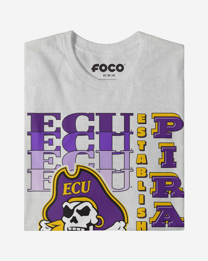 East Carolina Pirates Gradient Wordmark T-Shirt FOCO - FOCO.com