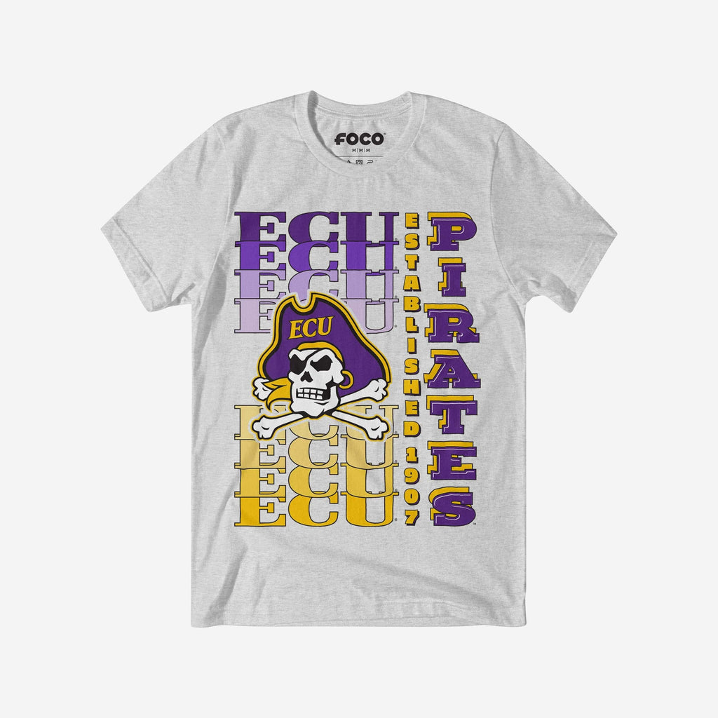 East Carolina Pirates Gradient Wordmark T-Shirt FOCO S - FOCO.com