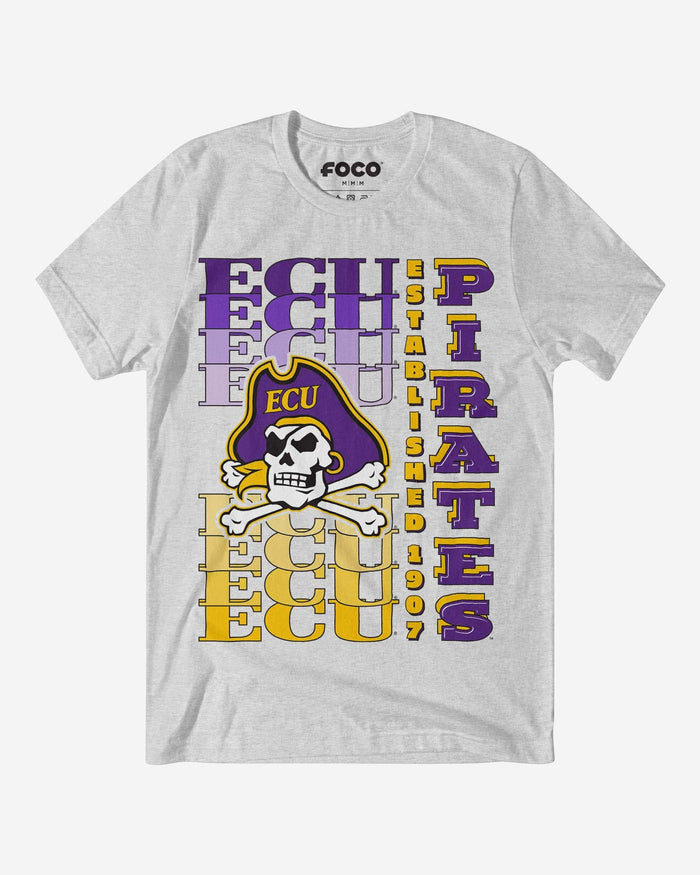East Carolina Pirates Gradient Wordmark T-Shirt FOCO S - FOCO.com