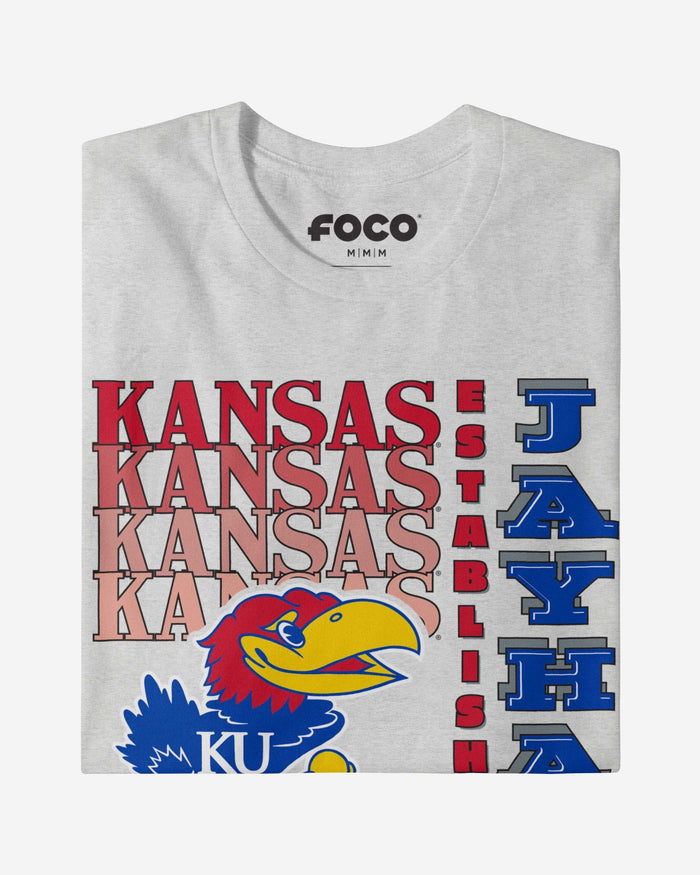 Kansas Jayhawks Gradient Wordmark T-Shirt FOCO - FOCO.com