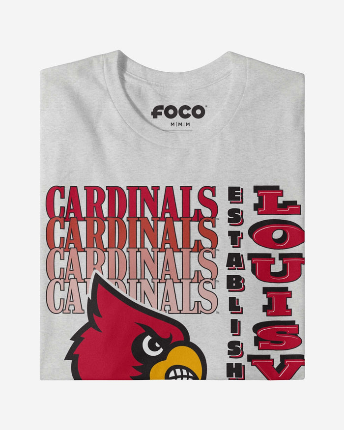 Louisville Cardinals Gradient Wordmark T-Shirt FOCO - FOCO.com