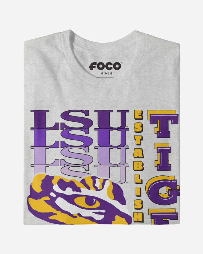 LSU Tigers Gradient Wordmark T-Shirt FOCO - FOCO.com