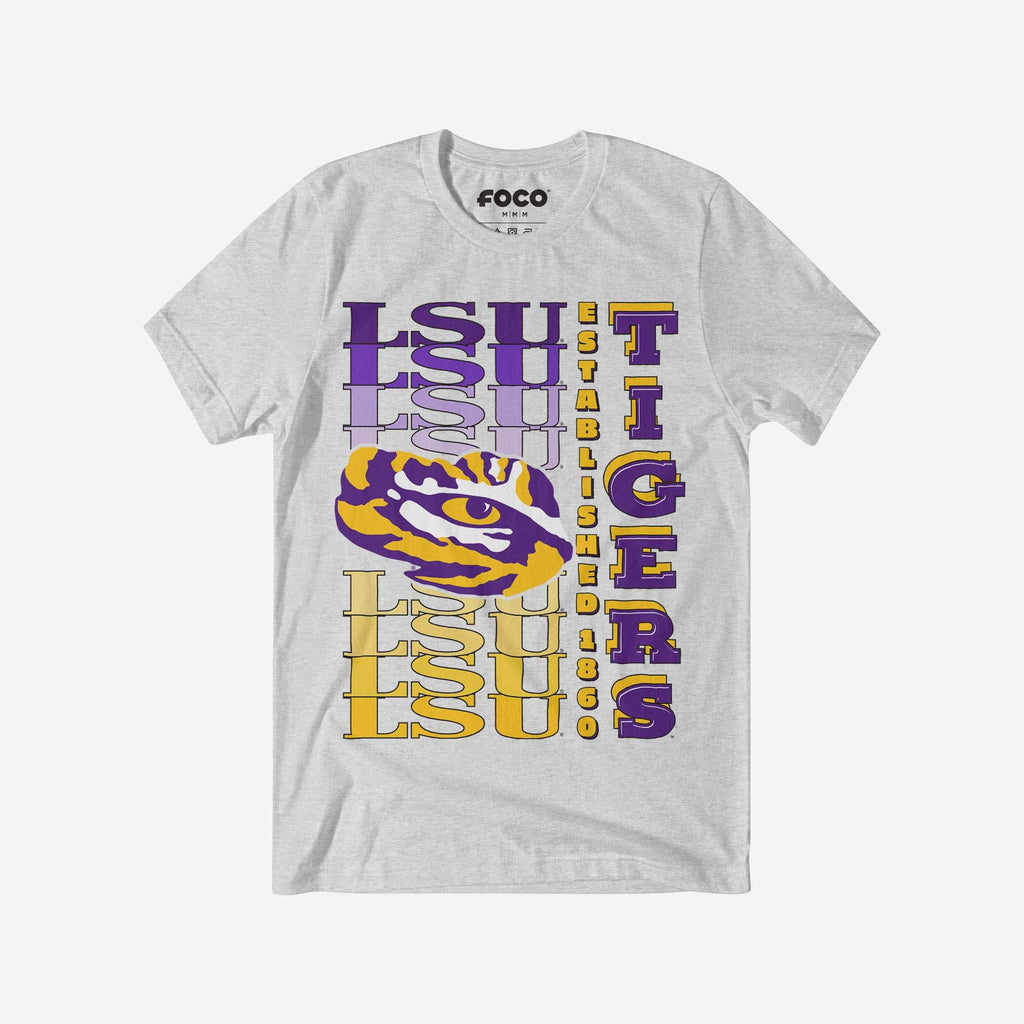 LSU Tigers Gradient Wordmark T-Shirt FOCO S - FOCO.com