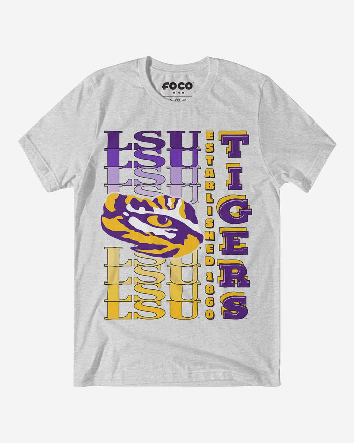LSU Tigers Gradient Wordmark T-Shirt FOCO S - FOCO.com