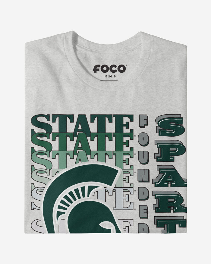 Michigan State Spartans Gradient Wordmark T-Shirt FOCO - FOCO.com
