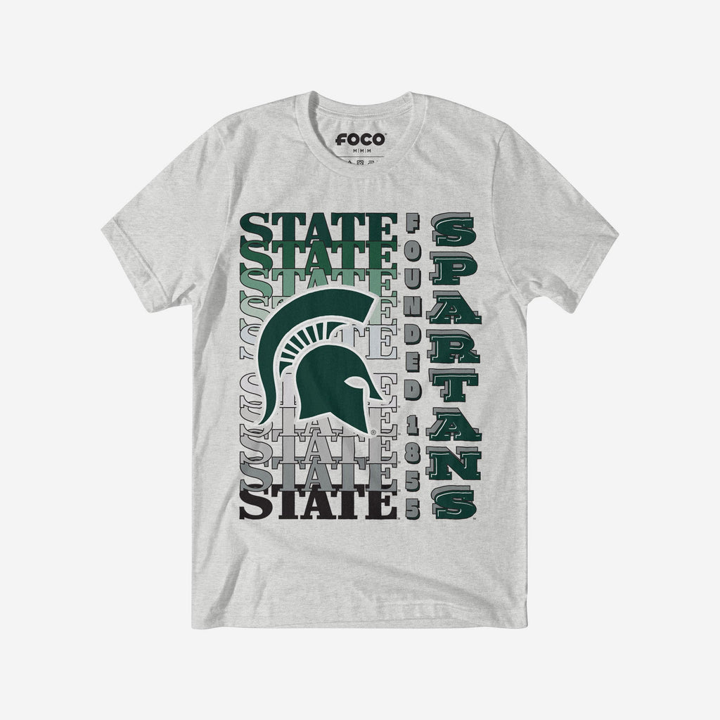 Michigan State Spartans Gradient Wordmark T-Shirt FOCO S - FOCO.com