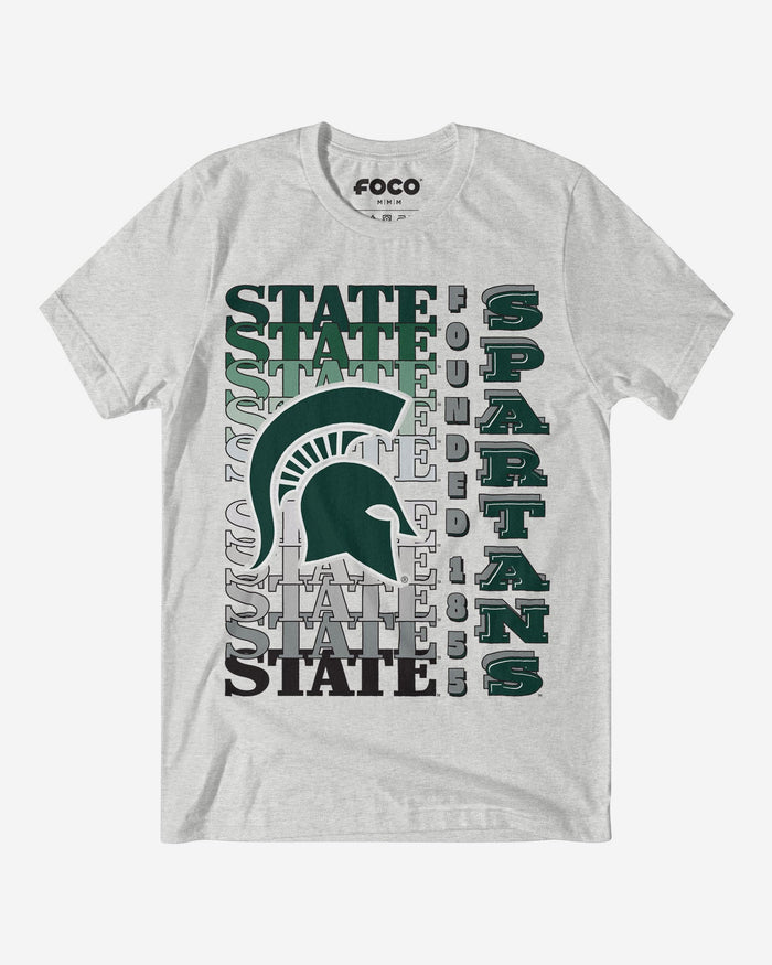 Michigan State Spartans Gradient Wordmark T-Shirt FOCO S - FOCO.com