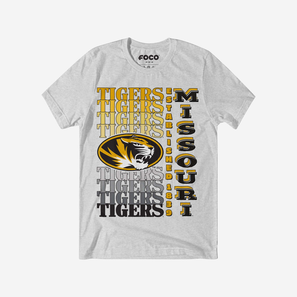 Missouri Tigers Gradient Wordmark T-Shirt FOCO S - FOCO.com