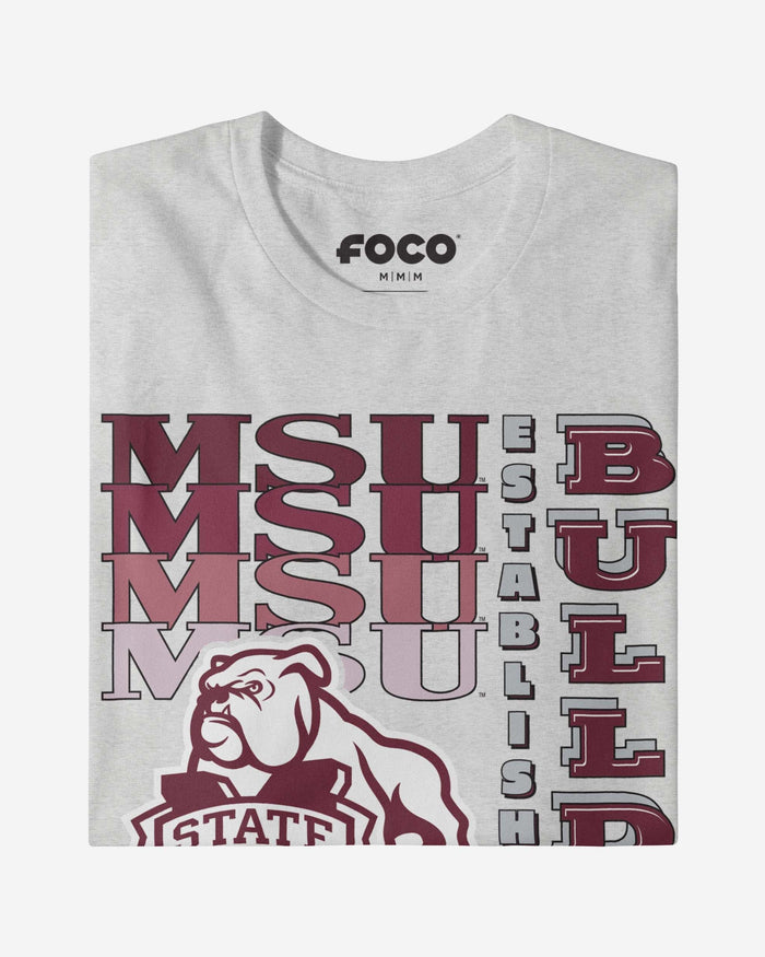 Mississippi State Bulldogs Gradient Wordmark T-Shirt FOCO - FOCO.com