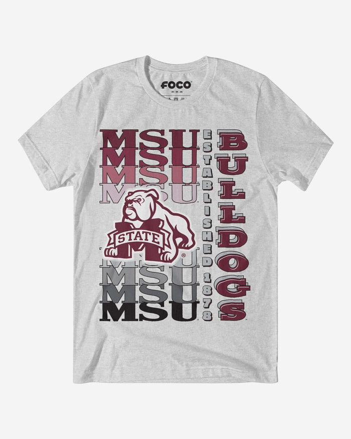 Mississippi State Bulldogs Gradient Wordmark T-Shirt FOCO S - FOCO.com
