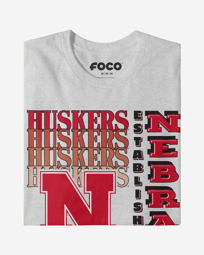 Nebraska Cornhuskers Gradient Wordmark T-Shirt FOCO - FOCO.com