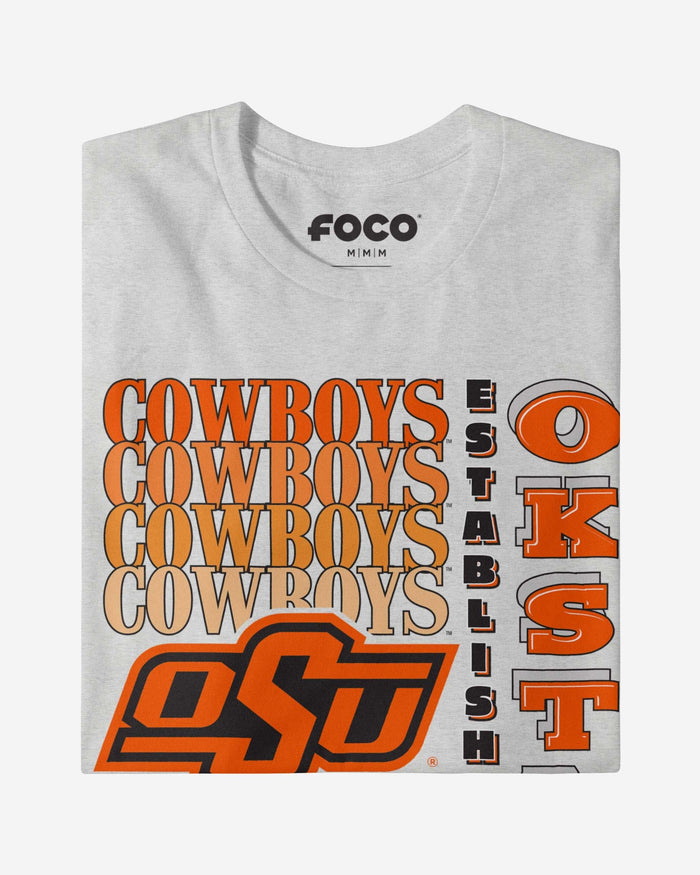 Oklahoma State Cowboys Gradient Wordmark T-Shirt FOCO - FOCO.com