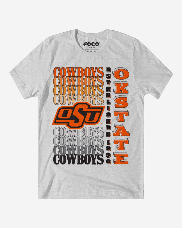 Oklahoma State Cowboys Gradient Wordmark T-Shirt FOCO S - FOCO.com
