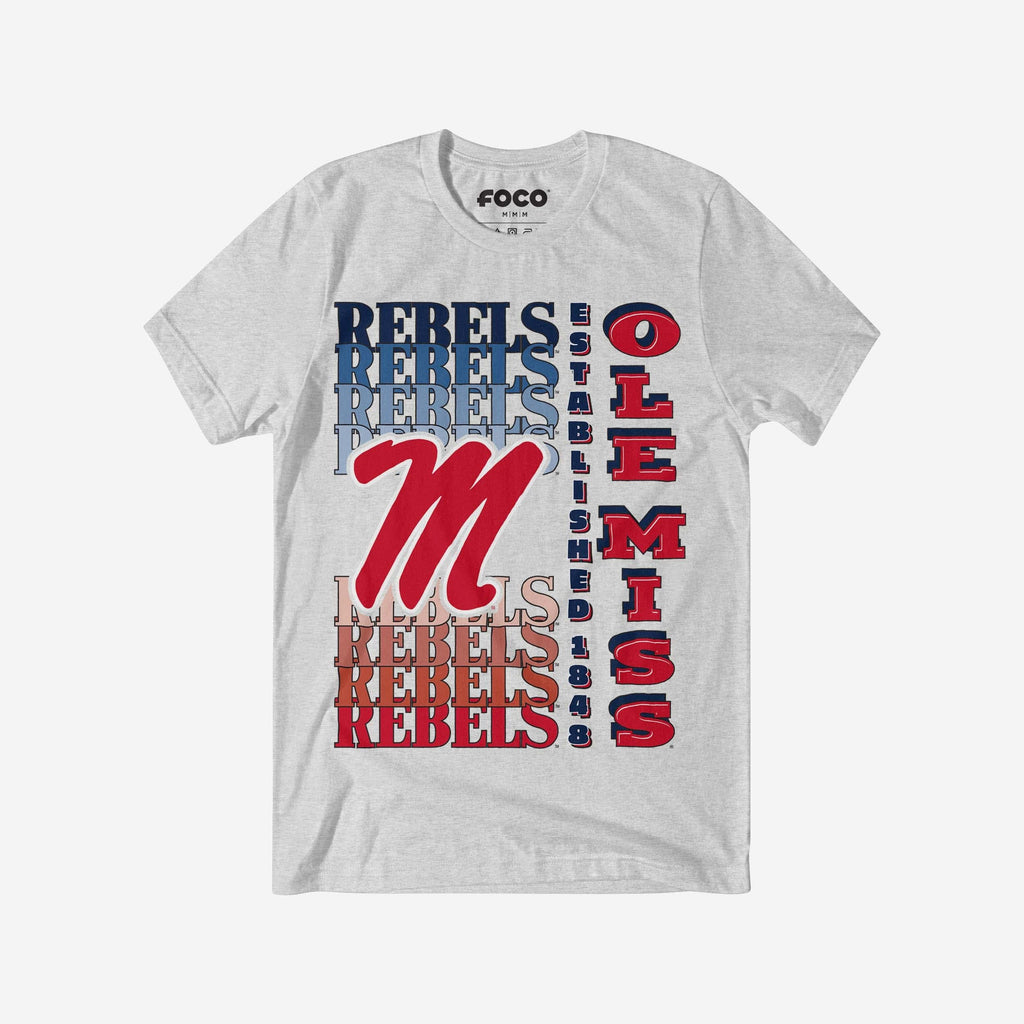 Ole Miss Rebels Gradient Wordmark T-Shirt FOCO S - FOCO.com