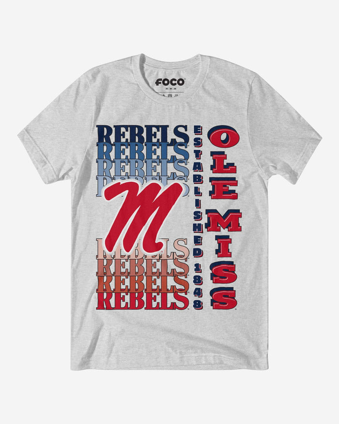 Ole Miss Rebels Gradient Wordmark T-Shirt FOCO S - FOCO.com