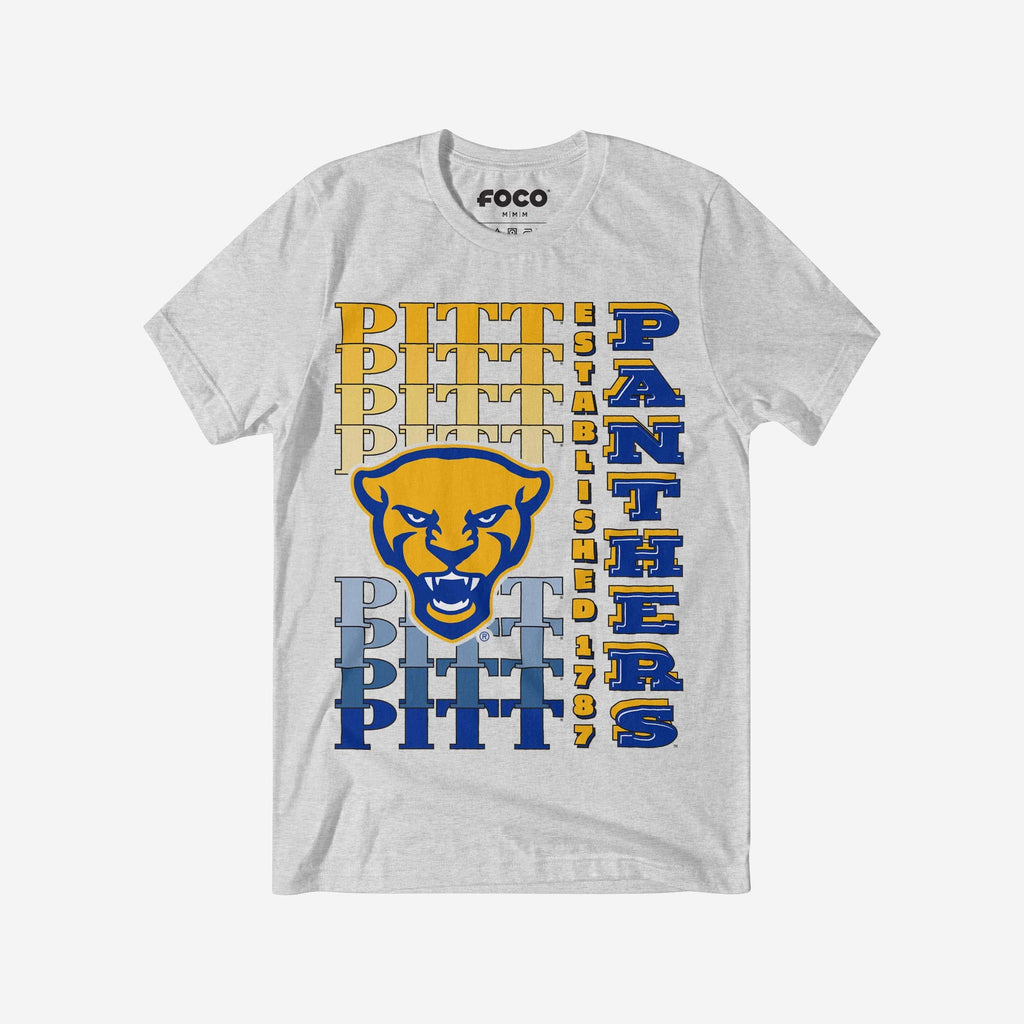 Pittsburgh Panthers Gradient Wordmark T-Shirt FOCO S - FOCO.com