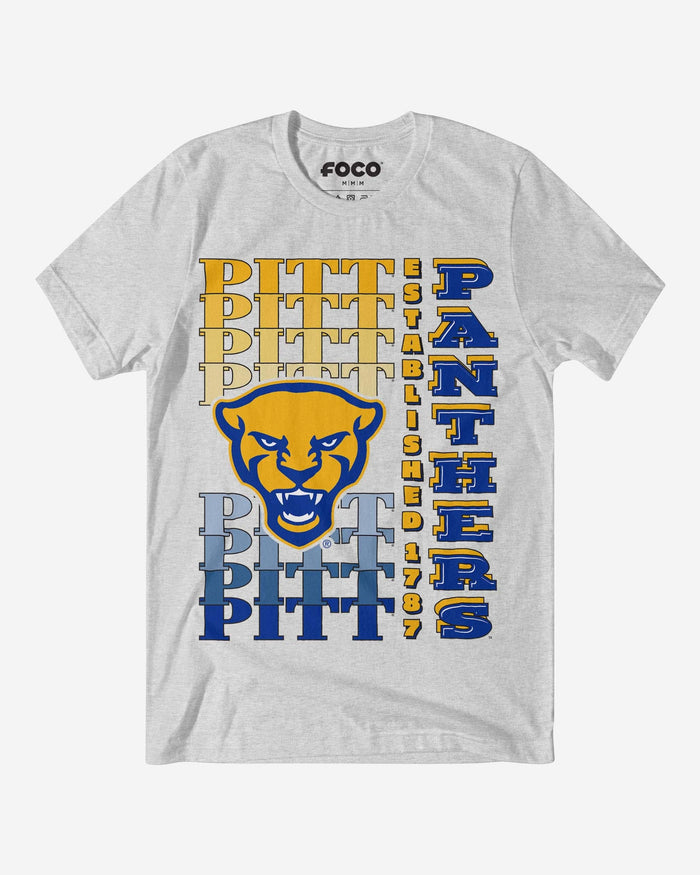 Pittsburgh Panthers Gradient Wordmark T-Shirt FOCO S - FOCO.com