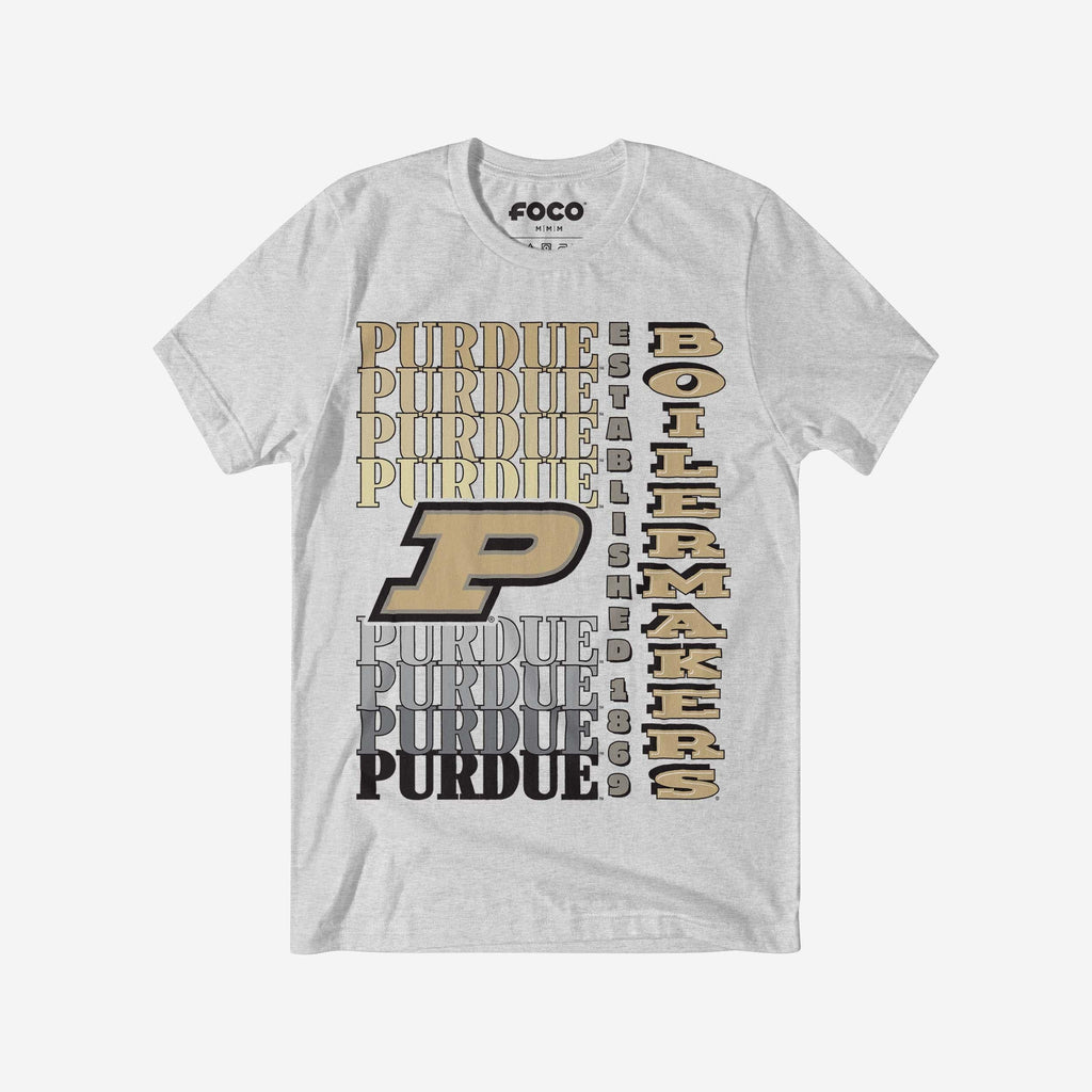 Purdue Boilermakers Gradient Wordmark T-Shirt FOCO S - FOCO.com
