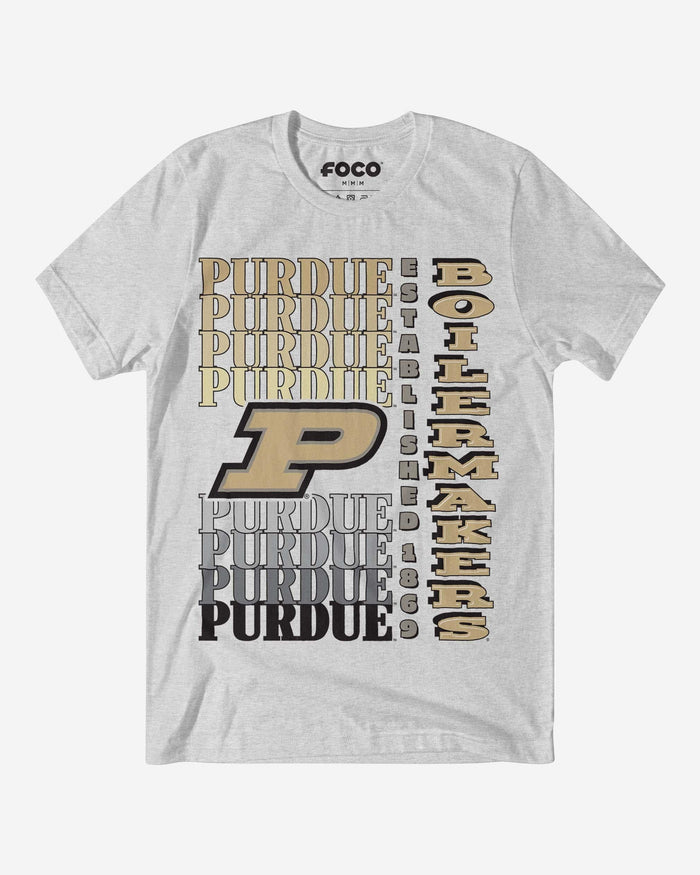 Purdue Boilermakers Gradient Wordmark T-Shirt FOCO S - FOCO.com