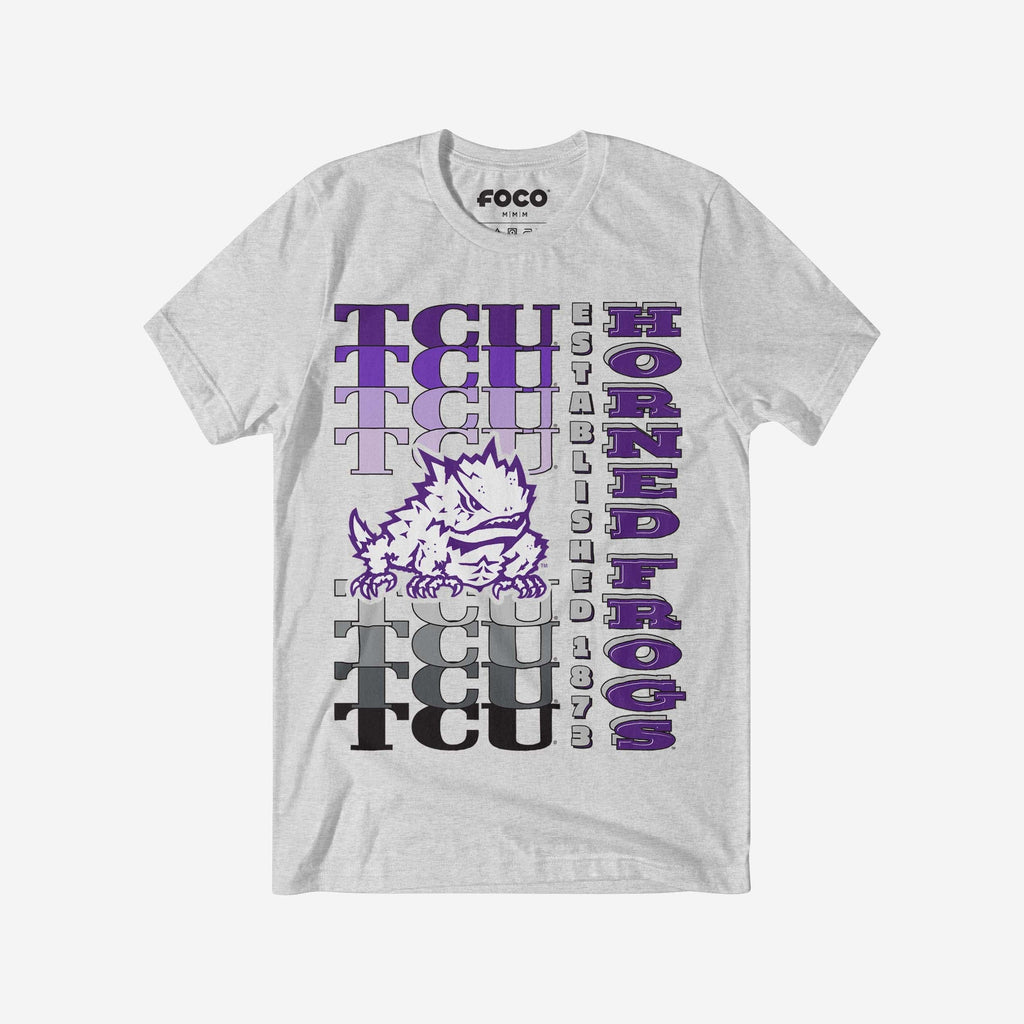 TCU Horned Frogs Gradient Wordmark T-Shirt FOCO S - FOCO.com