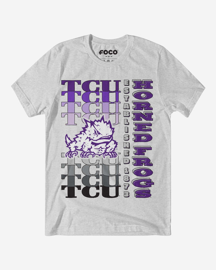 TCU Horned Frogs Gradient Wordmark T-Shirt FOCO S - FOCO.com