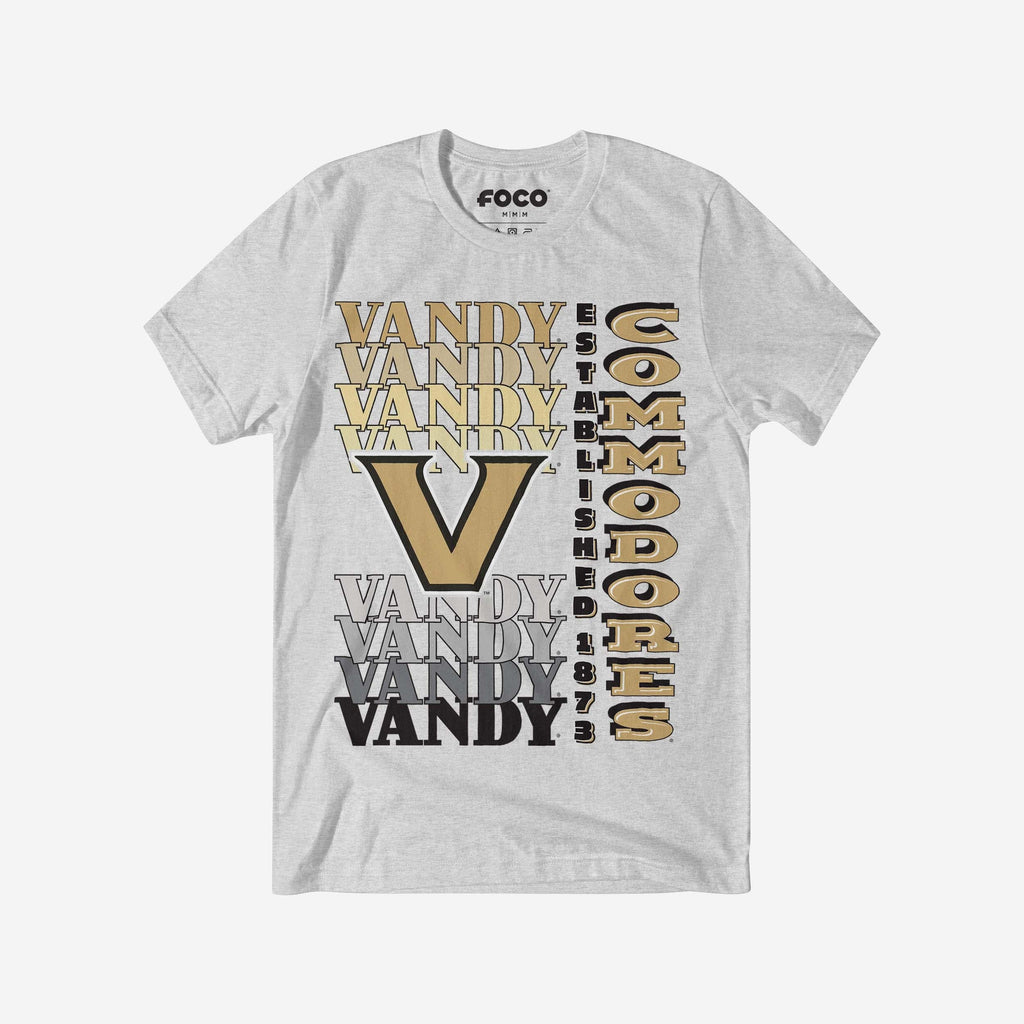 Vanderbilt Commodores Gradient Wordmark T-Shirt FOCO S - FOCO.com