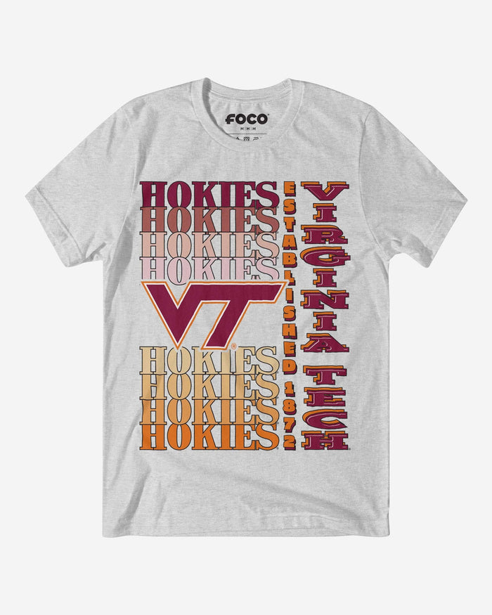 Virginia Tech Hokies Gradient Wordmark T-Shirt FOCO S - FOCO.com