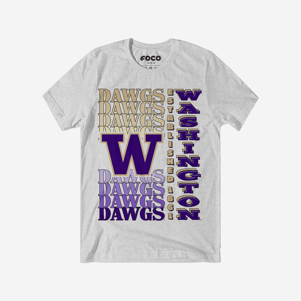 Washington Huskies Gradient Wordmark T-Shirt FOCO S - FOCO.com