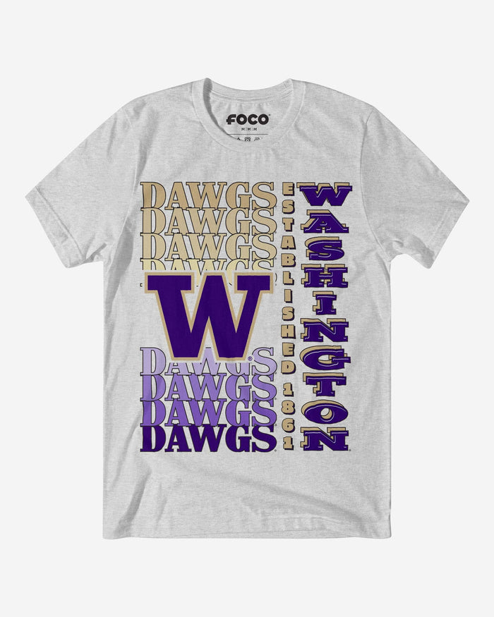 Washington Huskies Gradient Wordmark T-Shirt FOCO S - FOCO.com